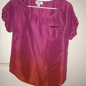 Ombré orange and pink top